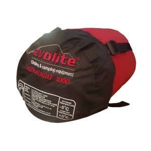 Evolite Ultralight 1000 -5ºC (Kırmızı-Siyah) Uyku Tulumu